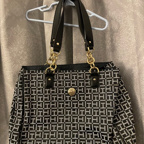 TOMMY HILFIGER Bag Shoulder Bag Handbag Purse SHOPPER Black - Picture 7 of 7